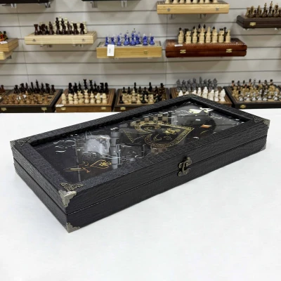 Нарды стеклянные эксклюзивные Азарт 60 см