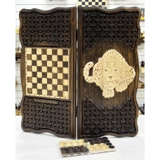 Нарды деревянные резные Гепард 60 см, Artash