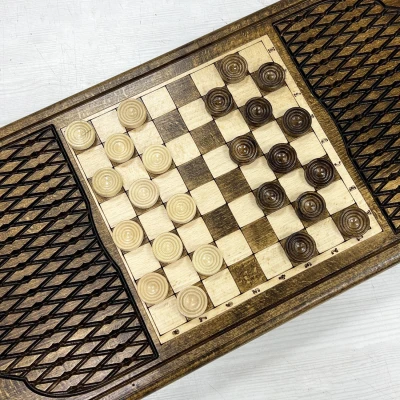 Нарды деревянные резные Лев 60 см, Artash