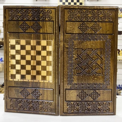 Нарды деревянные резные Орнамент 60 см, Artash