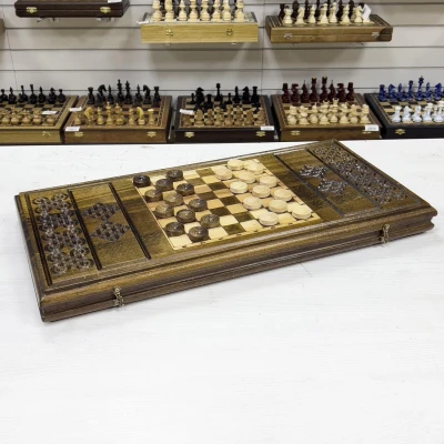 Нарды деревянные резные Орнамент 60 см, Artash