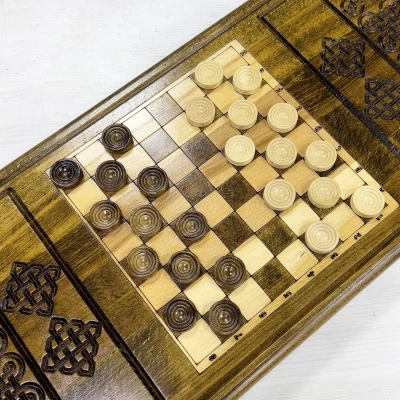 Нарды деревянные резные Орнамент 60 см, Artash