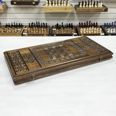 Нарды деревянные резные Орнамент 60 см, Artash