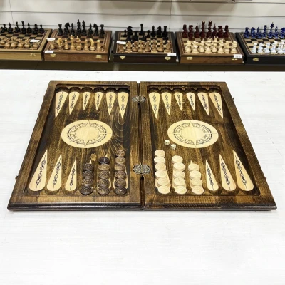 Нарды деревянные резные Орнамент-1 60 см, Artash