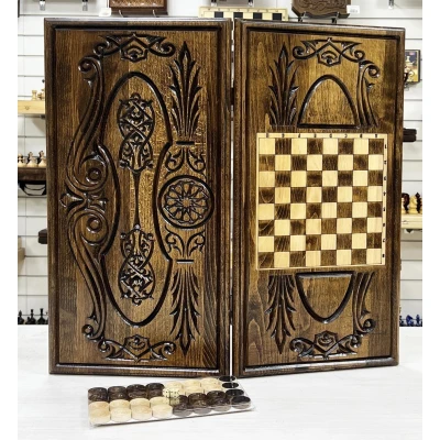 Нарды деревянные резные Орнамент-1 60 см, Artash