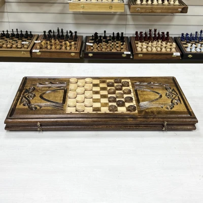 Нарды деревянные резные Орнамент-1 60 см, Artash