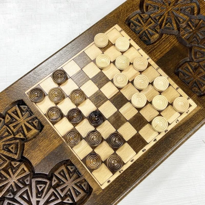 Нарды деревянные резные Орнамент-2 60 см, Artash