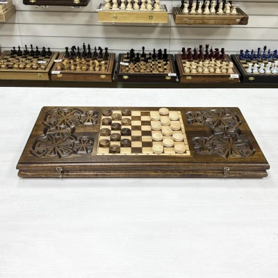 Нарды деревянные резные Орнамент-2 60 см, Artash