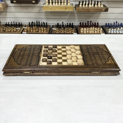 Нарды деревянные резные Звезда 60 см, Artash