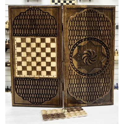 Нарды деревянные резные Звезда 60 см, Artash