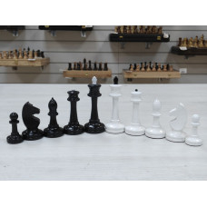 Шахматные фигуры из бука Авангард Люкс черно-белые