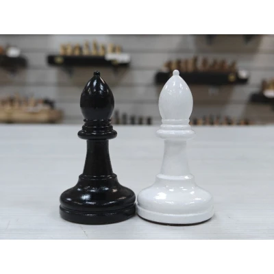 Шахматные фигуры из бука Авангард Люкс черно-белые