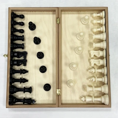 Шахматы детские Авангард Люкс с фигурами пластик