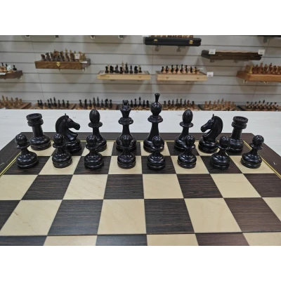 Шахматы подарочные кавказский граб Люкс