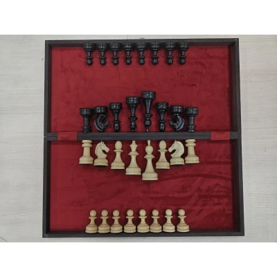 Шахматы подарочные кавказский граб Люкс
