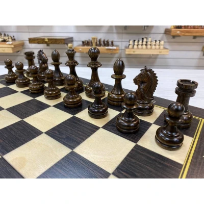 Шахматы турнирные Авангард венге с резным конем