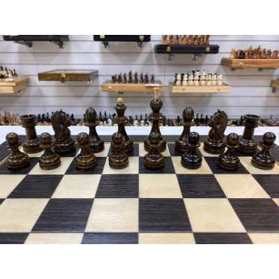 Шахматы турнирные Авангард венге с резным конем