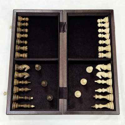 Шахматы деревянные Рыцарские венге большие