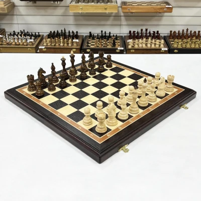 Шахматы деревянные Рыцарские венге большие