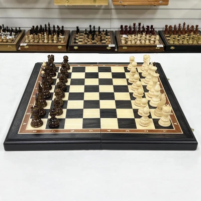 Шахматы подарочные Бастион моренный дуб большие