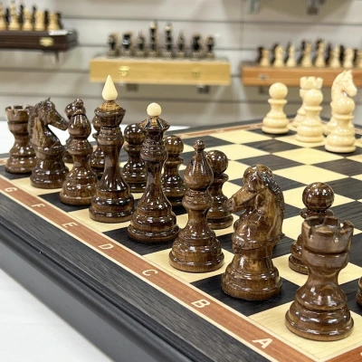 Шахматы подарочные Бастион моренный дуб большие