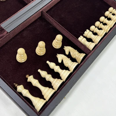 Шахматы подарочные Бастион моренный дуб большие