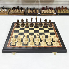 Шахматы подарочные Бастион моренный дуб большие