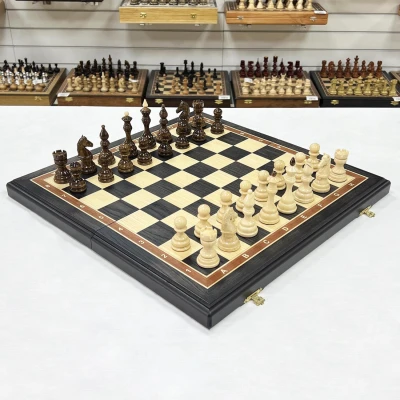 Шахматы подарочные Бастион моренный дуб большие