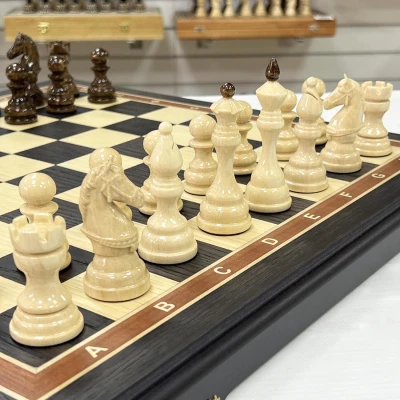 Шахматы подарочные Бастион моренный дуб большие