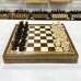Шахматный ларец из дуба с фигурами Бастион из кавказского граба 40 см