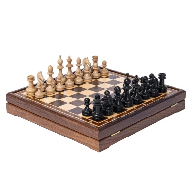 Шахматы деревянные ручной работы из дуба и граба Фаворит большие с утяжелением