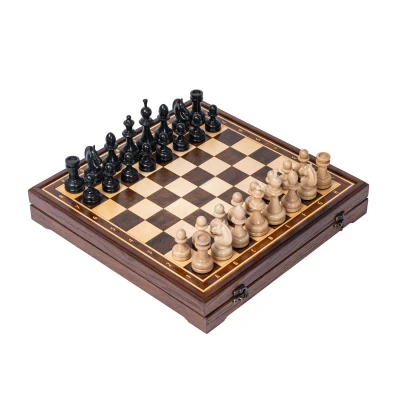 Шахматы деревянные ручной работы из дуба и граба Фаворит большие с утяжелением