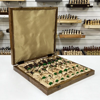 Шахматы в ларце из дуба подарочные с фигурами Суприм