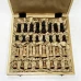 Шахматы в ларце из граба с фигурами из бука Индийский Стаунтон