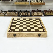 Шахматный ларец эксклюзивный из граба без фигур светлый