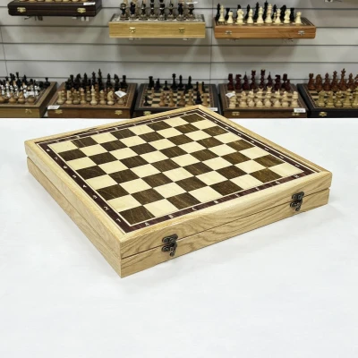 Шахматный ларец эксклюзивный из граба без фигур светлый