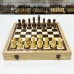 Шахматный ларец из дуба с фигурами Чемпион из самшита и палисандра