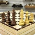 Шахматный ларец из дуба с фигурами Чемпион из самшита и палисандра
