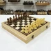 Шахматный ларец из дуба с фигурами Чемпион из самшита и палисандра