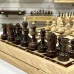 Шахматы в ларце из граба с фигурами Резной конь