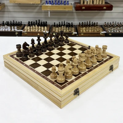 Шахматы подарочные в ларце из граба Премиальные люкс