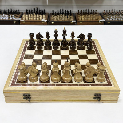 Шахматы подарочные в ларце из граба Премиальные люкс