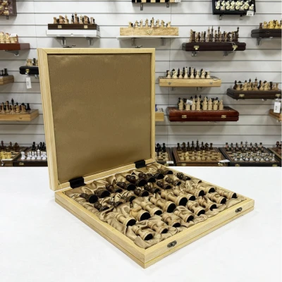 Шахматы подарочные в ларце из граба Премиальные люкс