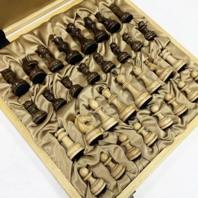 Шахматы подарочные в ларце из граба Премиальные люкс