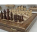 Шахматы подарочные в ларце из дуба с чехлом