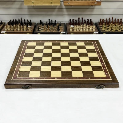 Шахматная доска Турнирная премиум 45 см с чехлом без фигур, Hachatyr