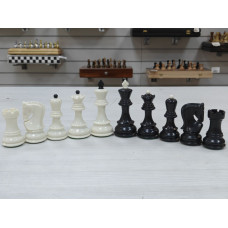 Шахматные фигуры профессиональные черно белые с утяжелением пластик