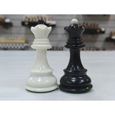 Шахматные фигуры профессиональные черно белые с утяжелением пластик