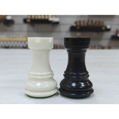 Шахматные фигуры профессиональные черно белые с утяжелением пластик