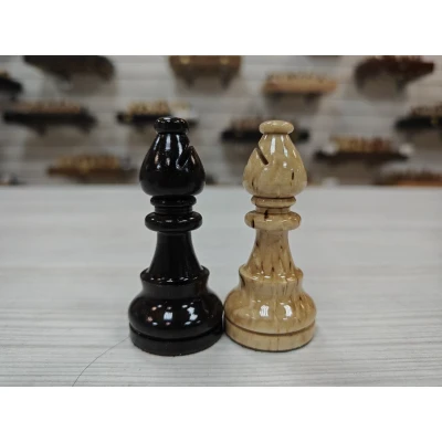 Шахматные фигуры Карельская береза Стаунтон люкс